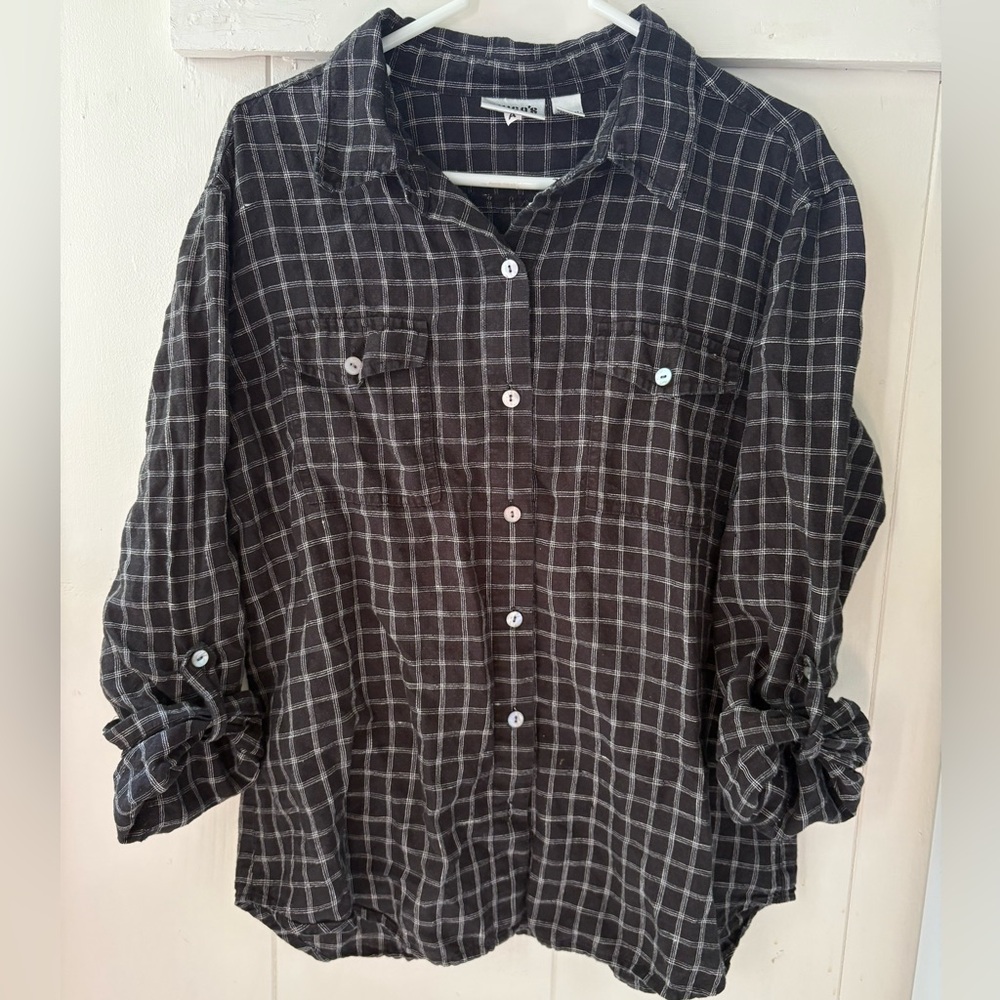 Chico's Linen Button Down Shirt